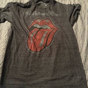 The Rolling Stones Kids Charcoal T-Shirt with Red Logo